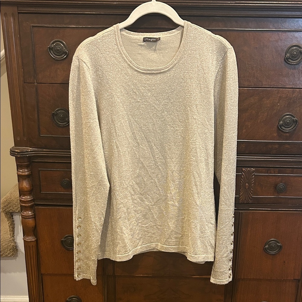 J. McLaughlin Champagne Sparkly Jamey with Stretch